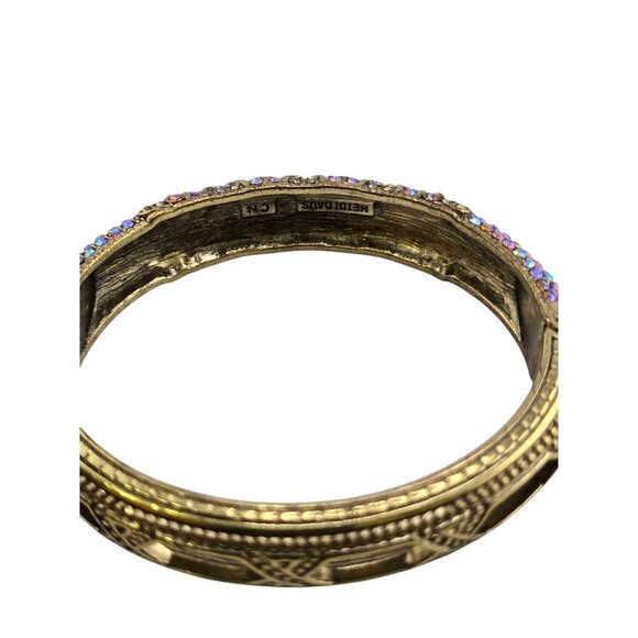 Vintage Signed Heidi Daus CN AB Rhinestone Bangle Bracelet (A9165) - Picture 6 of 7